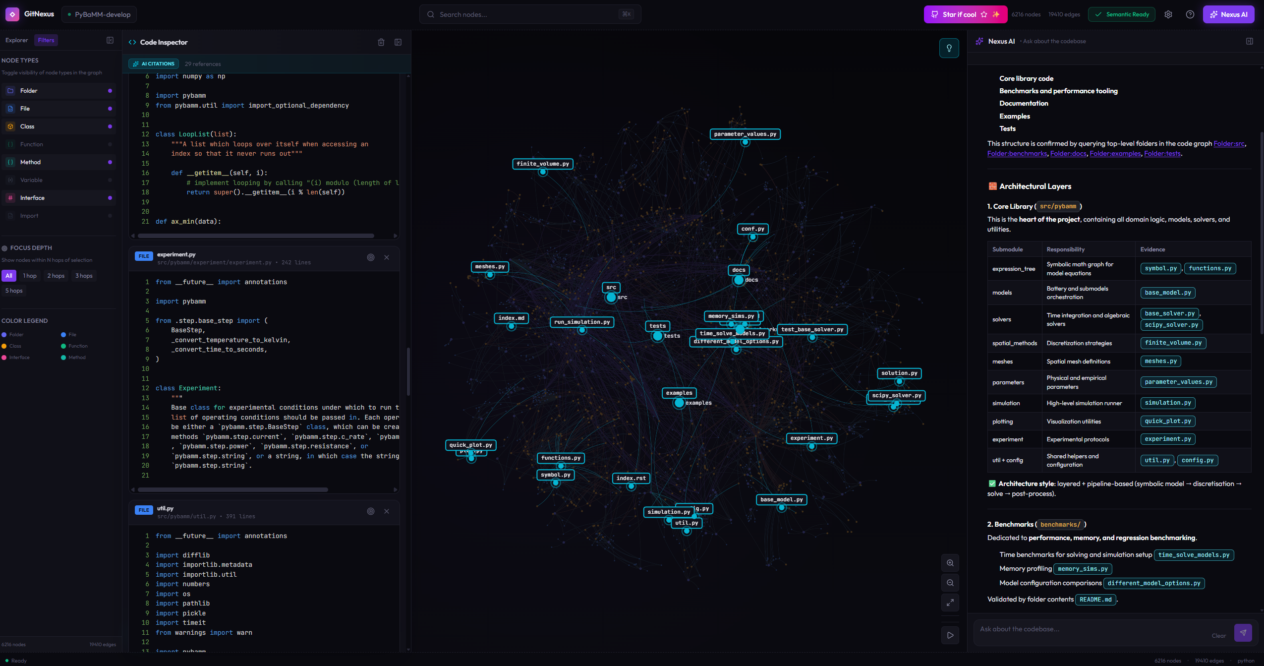 GitNexus Web UI - ナレッジグラフの可視化とGraph RAG Agent
