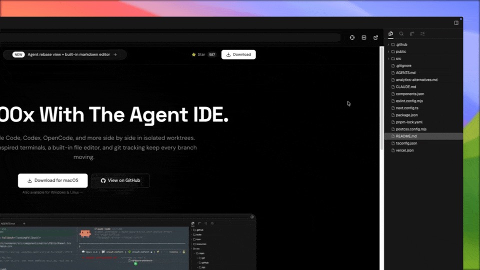 Design Modeを備えたworktreeごとのブラウザ